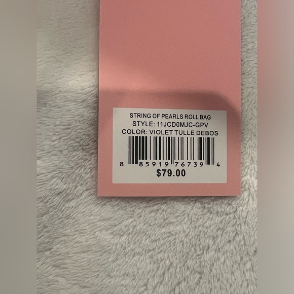 Juicy Couture String of Pearls Roll Bag – Violet Embossed Shoulder Bag - Picture 5 of 8